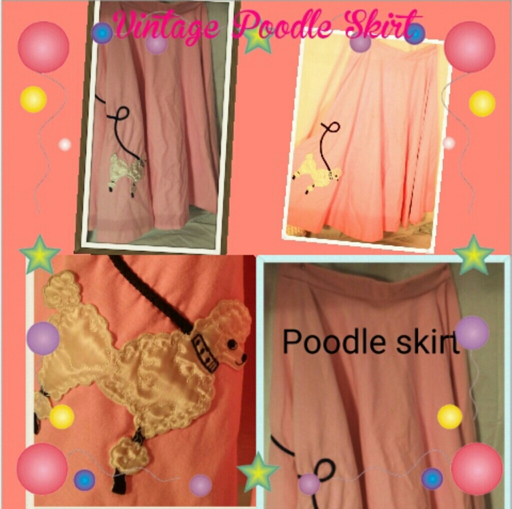🐩1950's Poodle Skirt Vintage Sm Handmade